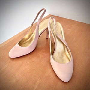 J. Crew “Cate” Slingback Leather Pump in Warm Blush 7M